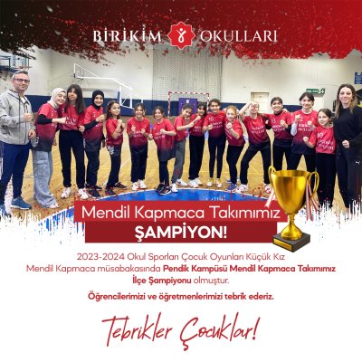 Pendik Kampüsü Mendil Kapmaca Takımımız İLÇE ŞAMPİYONU!