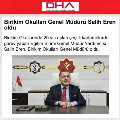 Genel Müdürümüz ile ilgili ulusal basına yansıyan haberler.