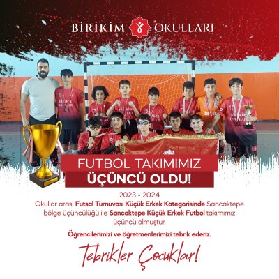 Sancaktepe Küçük Erkek Futsal Turnuvasında ÜÇÜNCÜ OLDU!