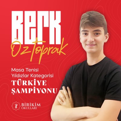 Berk Öztoprak Masa Tenisi Yıldızlar Kategorisi TÜRKİYE ŞAMPİYONU!