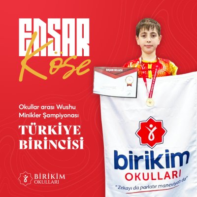 Ensar Köse Wushu Minikler kategorisinde TÜRKİYE BİRİNCİSİ!